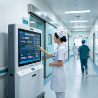 Équipement médical, moniteur tactile capacitif industriel à haute stabilité, écran LCD pour instruments hospitaliers, format 16:9