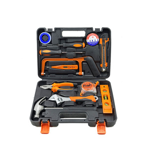 13 Piece Household Tool Set Steel Hard Case Home Repair Kit With Screwdrivers Pliers Hammer Level Tape Measure - Product Image 1