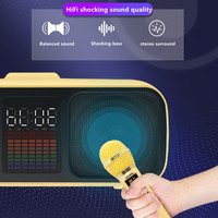 Haut-parleur Subwoofer TD-SD-318 avec Double Microphones, haut-parleur karaoké sans fil, portable, pour fête en plein air, ktv