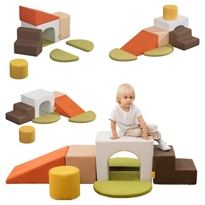 Modular Children's Play Sofa <b>Foam</b> <b>Block</b> Set 7-Piece Educational Building Toy For Toddlers Age 4-6 Years Cloth Material - Product Image 3