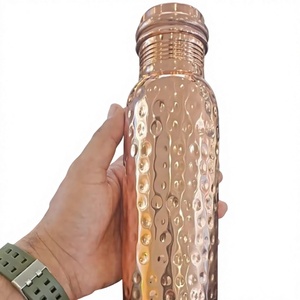 Premium Pure Copper Double Wall <b>Water</b> <b>Bottle</b> & Mug Set | Ayurvedic Drinkware for Kitchen Tabletop & Camping | Wholesale India - Product Image 1