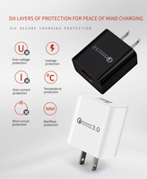 Au Plug Phone Adapter Charger Cargador de pared USB de viaje rápido con QC 3,0 PD 3,0 GAN Material OTP OVP Protection SCP Function