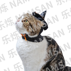 NAMSAN Halloween <b>Witch</b> <b>Hat</b> And Scarf Set For Cats Velvet Costume Decorative Fall Pet Clothes - Product Image 4
