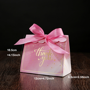 Scatola di cartone rosa pacchetto di cioccolato pronto per la spedizione bomboniere feste Decorative compleanno grazie scatole regalo per il matrimonio - Product Image 2