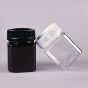 500g 1000g factory price amber color hexagon shape 1000g pet plastic honey jar