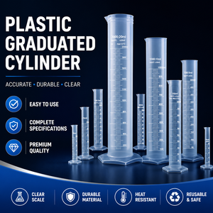 Cylindre gradué en plastique PP transparent, cylindre de mesure cylindrique, tube de mesure de laboratoire avec graduation, graduation de 1 ml, 4 ml-1000 ml - Product Image 6