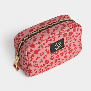 Nachhaltige, umweltfreundliche Kosmetiktasche aus 100 % recyceltem Material mit individuellem Gold-Leoparden-Druck vom Hersteller - Product Image 6