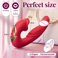 Sexspielzeug für Erwachsene für Frauen und Paare, G-Punkt-Vibrator mit 5 Leck-und Saug modi, 7 Vibrations modi und 7 Schub modi
