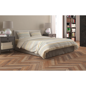 Ensemble de housse de couette 100% coton Super Stripe Taille française NE 30 30 76X56 Pigment imprimé - Product Image 5