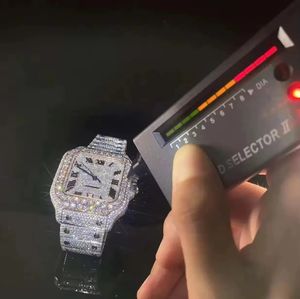 Reloj de Hombre con Bisel de Acero Inoxidable, Estilo Rapero, con Incrustaciones de Moissanita Mecánica, Vvs Dia - Product Image 3