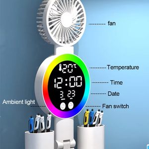 충전식 LED 테이블 램프 (시계 디스플레이, 야간등 및 독서등 기능 포함) - 가정 및 학습용 - Product Image 3