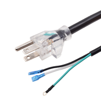 Haute qualité US Plug IEC femelle fin Type cordon d'alimentation pour ordinateur portable 16A courant nominal SJTW fil pour application informatique