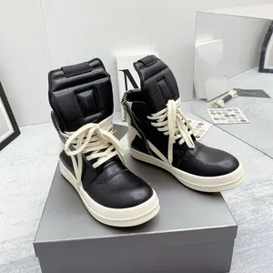 Baskets de créateur unisexe de haute qualité, portables, en cuir de vachette premium, semelle extérieure en PU, logo personnalisé, respirantes, chaussures de marche montantes - Product Image 4