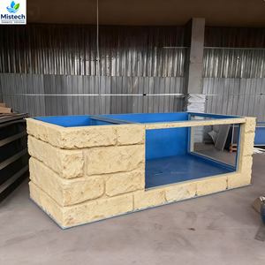 Réservoir d'affichage extérieur moderne et écologique MISTECH en PP à l'aspect de la pierre, fenêtres de visualisation transparentes | Tortues de poissons d'étang de jardin polyvalentes - Product Image 1