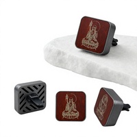 Diffuseur de parfum pour voiture transfrontalier personnalisé, en bois et métal, à clipser, éliminateur d'odeurs pour aérateurs de voiture, intérieur en bois massif