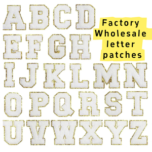 Ventes en gros d'usine, patchs brodés avec lettres, patchs à repasser avec lettres, 5,5 cm, autocollants adhésifs pour chapeaux, manteaux, vêtements DIY - Product Image 1