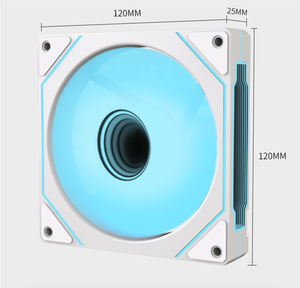 Ventole ATX da 120mm per Case PC, Colorate, con Effetto Specchio Prismatico, <span class=keywords><strong>Radiatore</strong></span> per Computer di 4a Generazione, <span class=keywords><strong>Ventola</strong></span> Silenziosa da 12CM - Product Image 2