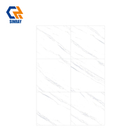 Carreaux d'intérieur en porcelaine 600x600mm pour villa, modernes, antibactériens, surface brillante, 9mm, imitation pierre, résistants aux acides