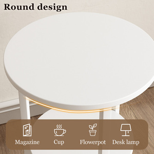 Hiện Đại Đôi Lớp Vòng Bàn Cà Phê Chất Lượng Cao Đơn Giản Nhỏ Góc Bên Bảng Xách Tay Cho Phòng Khách Thiết Kế Mới - Product Image 5