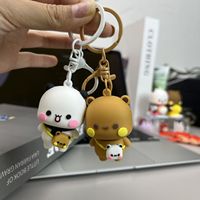 Vente en Gros Nouveau Porte-clés Bubu et Dudu Luxe Mignon Peluche Couple Panda Ours Bubu Dudu pour Sacs
