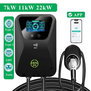 Chargeur de voiture électrique intelligent certifié CE, 22 <span class=keywords><strong>kW</strong></span> Type 1, <span class=keywords><strong>11</strong></span> <span class=keywords><strong>kW</strong></span> Type 2, 7,4 <span class=keywords><strong>kW</strong></span> <span class=keywords><strong>Wallbox</strong></span> Type 2, chargeur rapide pour voiture électrique Byd, résidentiel - Product Image 1