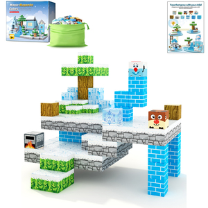 Jouet magnétique carré à assembler, mini cubes de construction magnétiques, jouet éducatif, ensemble de blocs en plastique, certifié EN71, à partir de 14 ans - Product Image 1