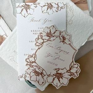Biglietti d'Auguri di Lusso Personalizzati con Stampa Tipografica, Inviti Matrimoniali con Buste - Carta Speciale - Product Image 2