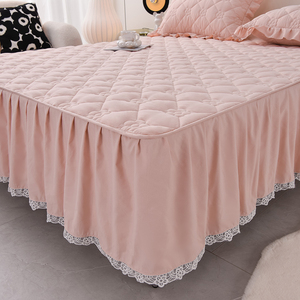 Soybean-padded <b>Fitted</b> <b>Sheet</b> Bed Skirt Integrated Dustproof Cover Set Three Piece Mattress Cover With Skirt All Seasons Home Use - Product Image 3