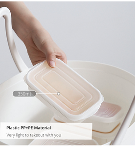 YAMADA Kín Thực Phẩm Lưu Trữ Takeaway Màu Trắng Ăn Trưa/Bento <span class=keywords><strong>Container</strong></span> Box Set BPA Free - Product Image 4