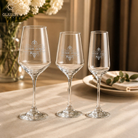 Verres à vin gravés avec logo personnalisé, fabrication en gros, verres à pied fabriqués à la machine, compatibles lave-vaisselle, ensemble de gobelets transparents, pour hôtels, restaurants, bars, traiteurs.