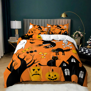 Set Copripiumino in Tessuto di Poliestere Ecologico con Stampa Anime di Alta Qualità per Halloween e Natale - Product Image 2