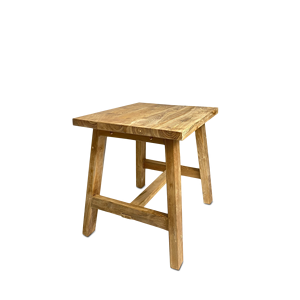 Teak Beside Table for Living Room Minimalist Modern Design Eco-Friendly <b>Inflatable</b> Home <b>Furniture</b> Gubuk Bali 45x40x45cm - Product Image 1