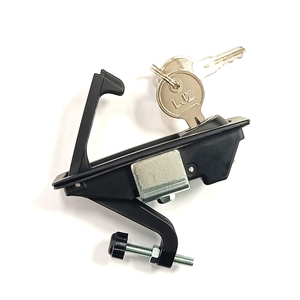 Cerradura de compresión de botón de zinc negro para armario, operada manualmente con palanca plana - Product Image 3