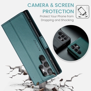 Nueva llegada para <span class=keywords><strong>Samsung</strong></span> <span class=keywords><strong>Galaxy</strong></span> S23 Ultra 5G CaseMe <span class=keywords><strong>023</strong></span> mariposa hebilla Litchi textura RFID antirrobo Funda de cuero para teléfono - Product Image 6
