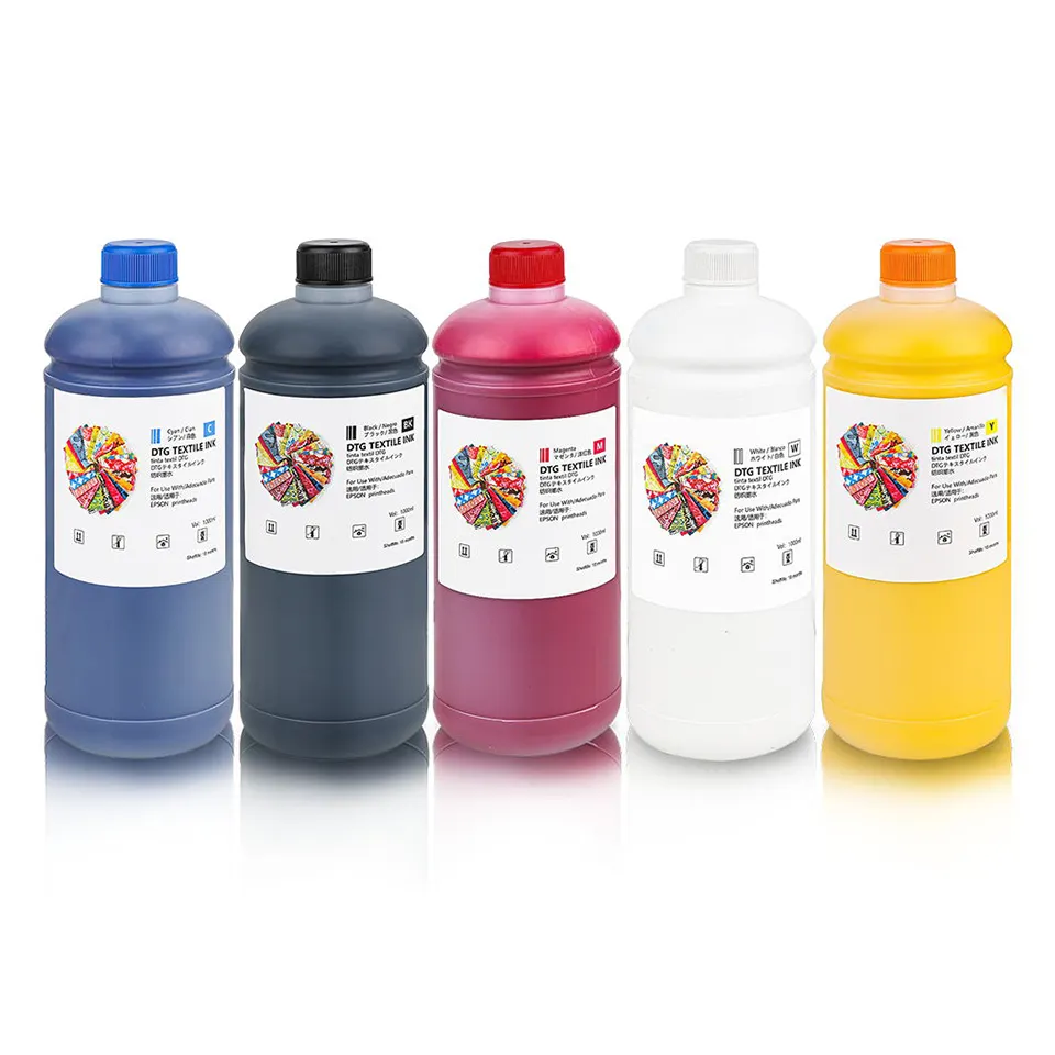 1000ml DTG Textile Ink For Epson R1800 R1900 R2000 1390 1400 1410 1430 drucker