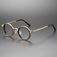 Montures de lunettes optiques en titane pur, rectangulaires, en or massif, lunettes de vue pour adultes, forme de visage diamant, style féminin AC