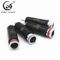 Adaptor Jack RCA Pria Berlapis Rhodium YIVO XSSH Konektor Audio Video HIFI Kelas Atas TV Tuner RCA Output Plugs DIY OEM ODM