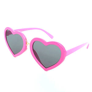 OEM nouveauté plastique pour enfants couleur personnalisée en option coeur 100% lunettes de soleil de protection UV400 - Product Image 4