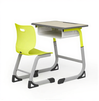 Ensemble de bureau et chaise individuels pour étudiants, ergonomique, moderne, durable, écologique, en bois, à hauteur réglable, pour salle de classe