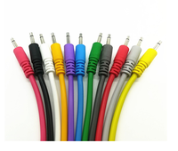 Tresse en Nylon coloré 3.5mm Mono mâle à 3.5mm MONO mâle Patch câble audio pour câbles Audio modulaires Eurorack