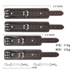 Sex Toys Manette Regolabili in Pelle per Giocattoli Sessuali per Donne e Coppie con Fibbia e Gancio per BDSM <span class=keywords><strong>Bondage</strong></span> e <span class=keywords><strong>Accessori</strong></span> Esotici - Product Image 3