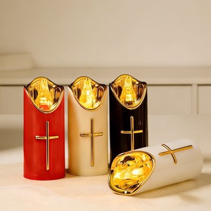 Bougies <span class=keywords><strong>LED</strong></span> électriques à piles, fausses bougies décoratives pour la maison et les cimetières - Product Image 2