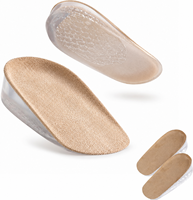 Coussinets de talon invisibles en gel de silicone, rehausseurs de chaussures de 2,5 cm pour hommes et femmes, inserts confortables pour un usage quotidien