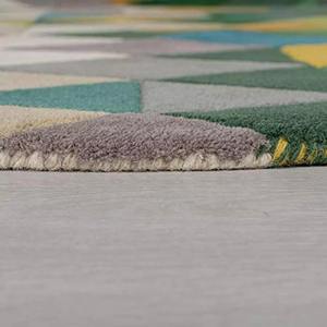 Customizable Modern Luxury Wool Carpet Hand-Tufted Round <b>Rug</b> with Geometric Design Washable Home Decor for Bedrooms Picnics - Product Image 5