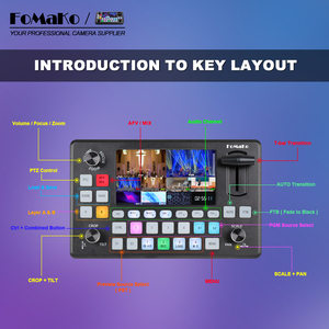 FoMaKo BH430 2 * FMK30SDI 30x SDI HDMI PTZ Kit de cámara 1PC PTZ Cámara Joystick <span class=keywords><strong>Controller</strong></span> 1PC <span class=keywords><strong>Video</strong></span> Mixer <span class=keywords><strong>Switcher</strong></span> para Iglesia - Product Image 6