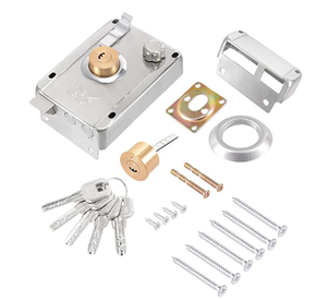 स्टेनलेस स्टील सिंगल सिलेंडर रिम लॉक 3 कुंजी ग्रेड 3 एनसी/भामा 400,000 चक्र 35-55 मिमी मोटाई लकड़ी/लौह sn/ab/ac - Product Image 6