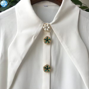 Mancuernillas de Lujo con Gemas Coloridas, Cubrebotones sin Costuras, Accesorios para Camisas de Mujer - Product Image 2
