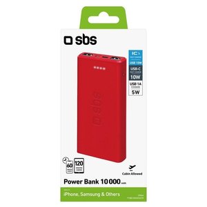 Cargador portátil FAST CHARGER 10W con carga inteligente, color rojo (batería de 10000mAh) TTBB10000FASTR - Product Image 2
