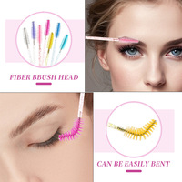 Brosses réutilisables pour le nettoyage des cils, applicateurs de mascara en tube, porte-clés en fausse fourrure, accessoires pour cils, brosse éventail pour ongles