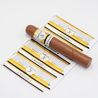 Étiquettes autocollantes en vinyle imperméable à l'eau, dorées, esthétiques, pour emballage de cigares, en rouleaux/feuilles, pour impression en gros